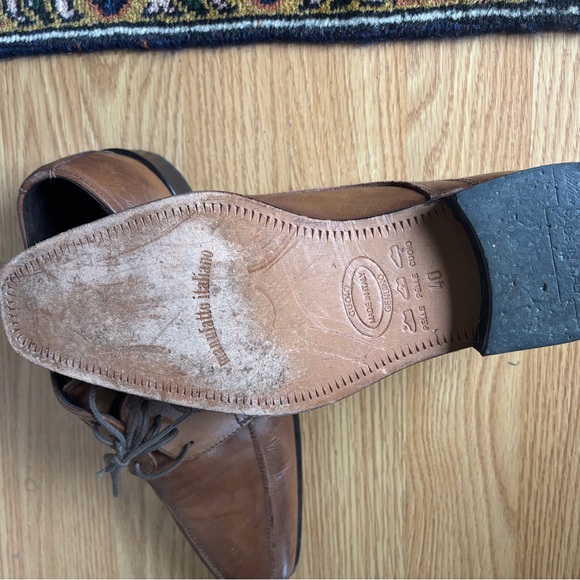 Brown Leather Boys or Mens  Dress Shoes - Picture 5 of 5
